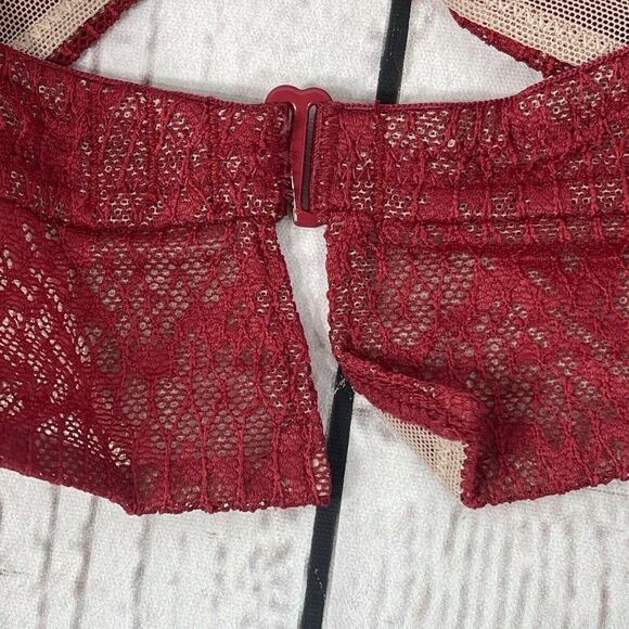 Free People Intimately Bra Small Tameeka Underwire Bralette Berry Electric Red - Picture 6 of 10